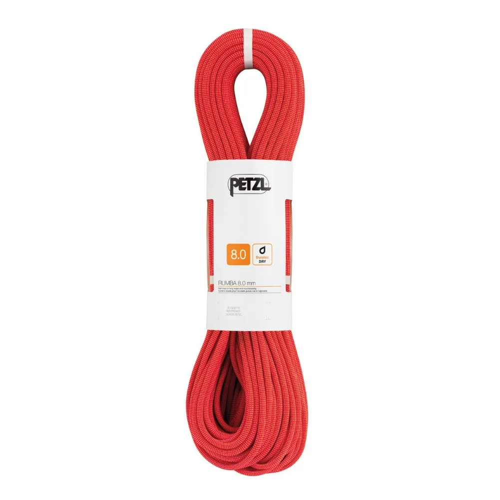 Petzl Rumba Duratec Dry Climbing Rope - 8mm x 60m  (Half Rope)