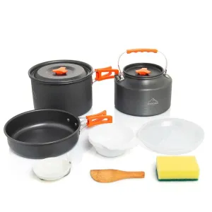Portable Camping Cookware Set – Nonstick Kettle, Frying Pan, and Bowl for Outdoor Cooking, Hiking, and Picnics