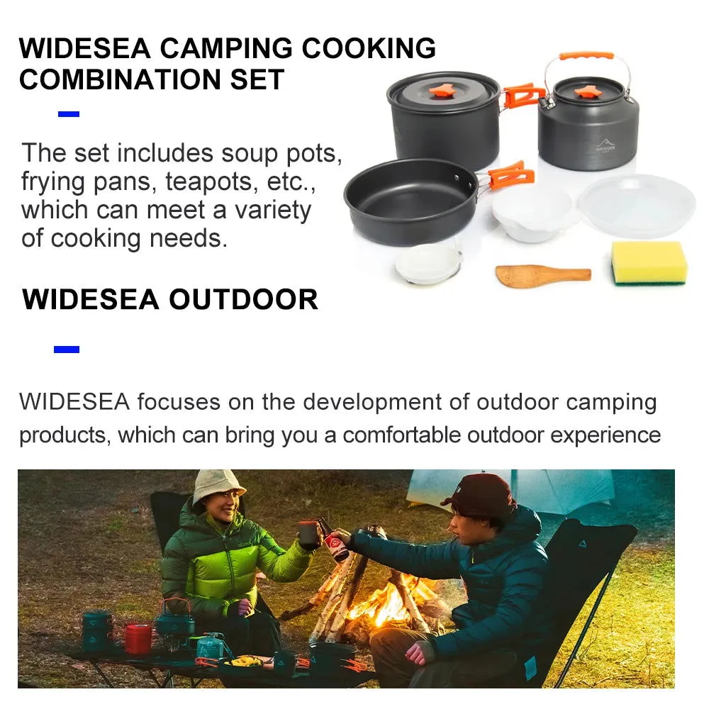 Portable Camping Cookware Set – Nonstick Kettle, Frying Pan, and Bowl for Outdoor Cooking, Hiking, and Picnics
