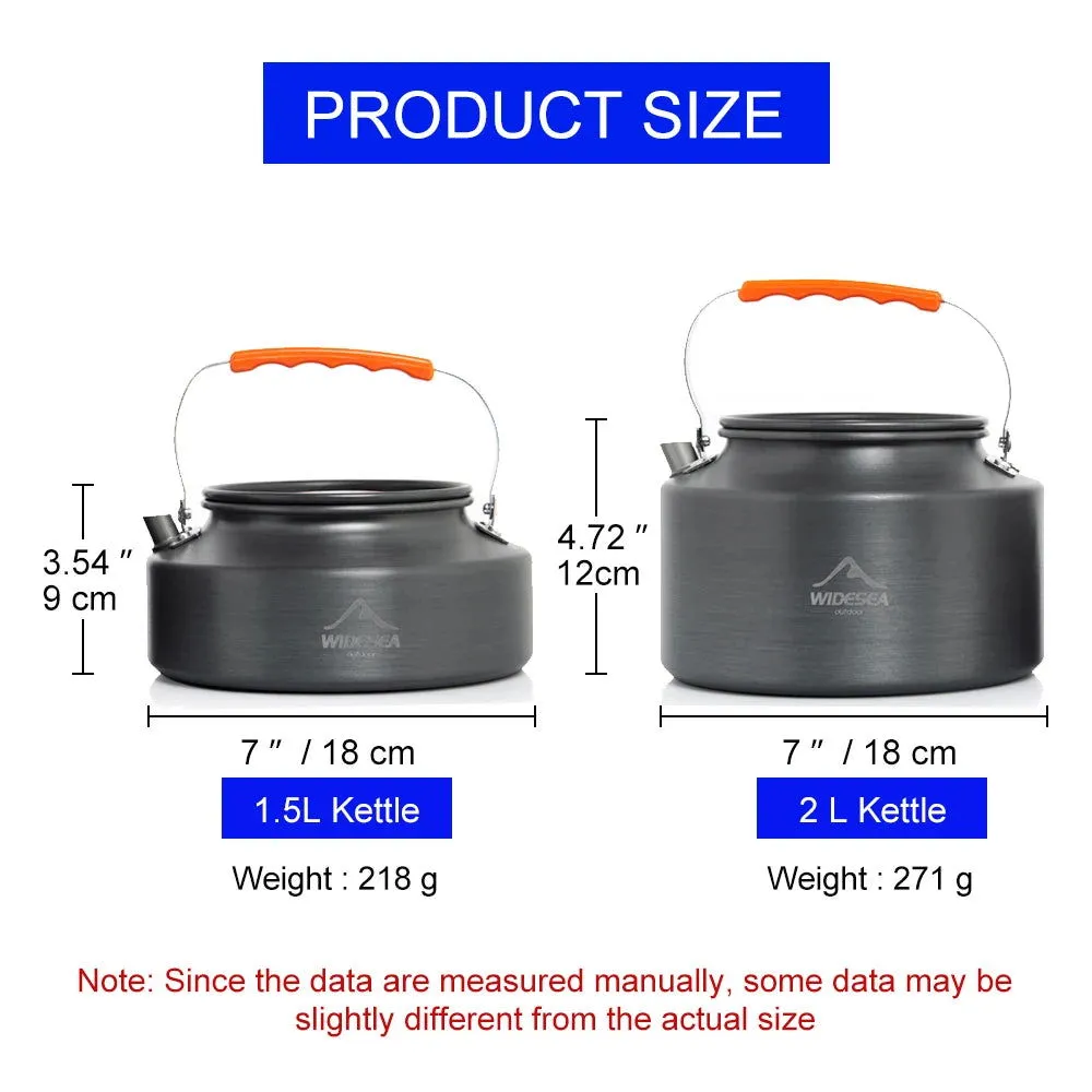 Portable Camping Cookware Set – Nonstick Kettle, Frying Pan, and Bowl for Outdoor Cooking, Hiking, and Picnics