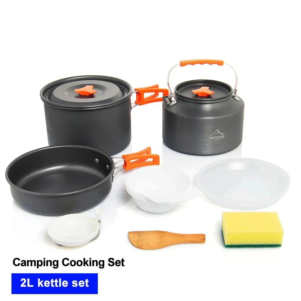 Portable Camping Cookware Set – Nonstick Kettle, Frying Pan, and Bowl for Outdoor Cooking, Hiking, and Picnics
