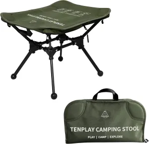 Portable Camping Stools for Adults Heavy Duty, Holds Up to 330lbs, 18 Inch Oversized Camping Foot Stools with All-in-One Seat & Carry Bag Design for Camping Outdoor Beach Travel Hiking Fishing Green