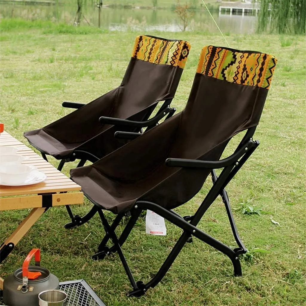 Portable Chairs Outdoor Beach Recliner Folding Camping Chair Garden Picnic BBQ Armchair Fishing Seater 0626