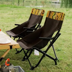 Portable Chairs Outdoor Beach Recliner Folding Camping Chair Garden Picnic BBQ Armchair Fishing Seater 0626