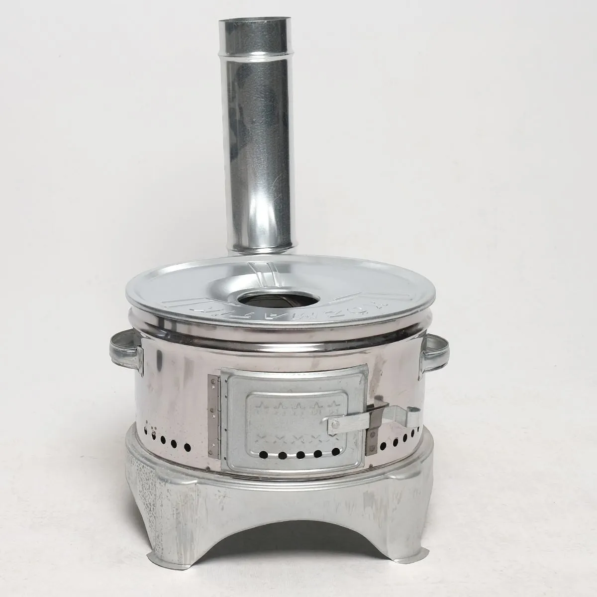 Portable Guvec Mangal Soba Clay Grill Barbecue Stove 15-inch for Outdoor Camping Chrome Stove