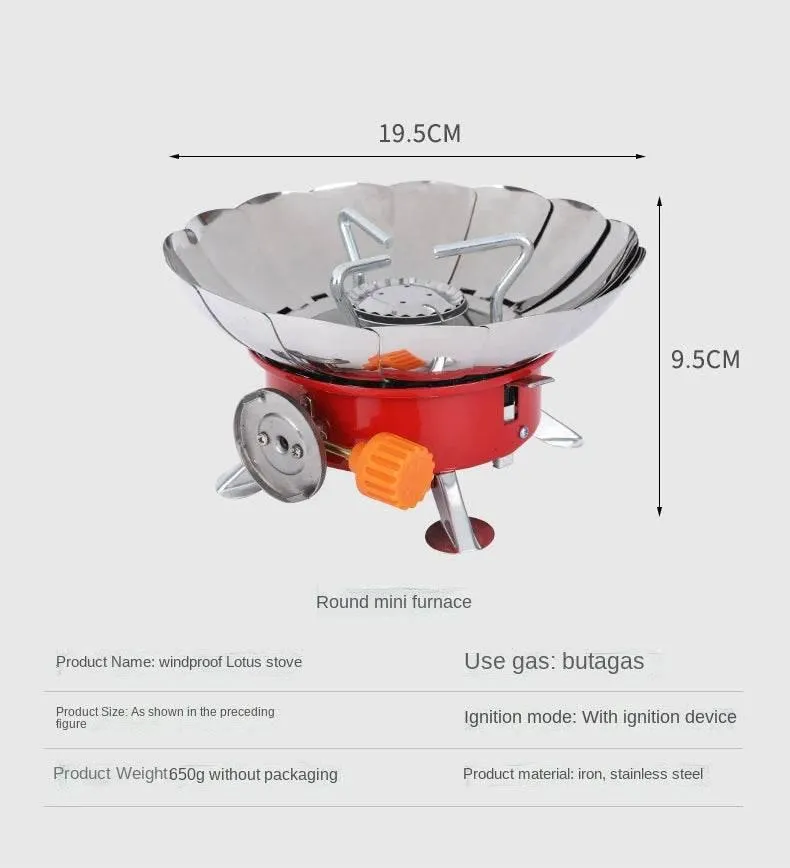 Portable Mini Gas Stove - Lightweight Camping Cooker