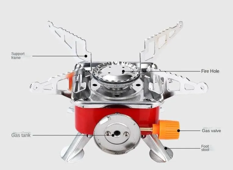 Portable Mini Gas Stove - Lightweight Camping Cooker