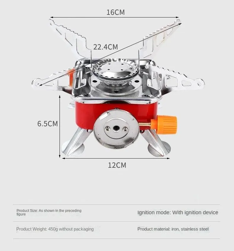 Portable Mini Gas Stove - Lightweight Camping Cooker