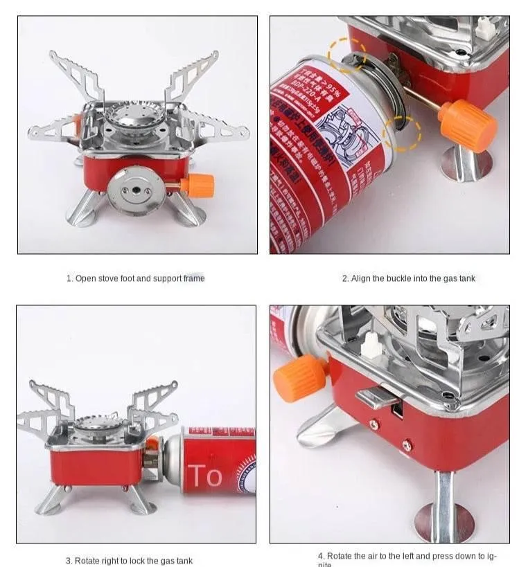 Portable Mini Gas Stove - Lightweight Camping Cooker