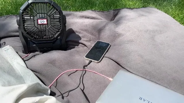 Portable Rechargeable Camping Fan for Tent,10400mAh Battery Operated Outdoor Fan