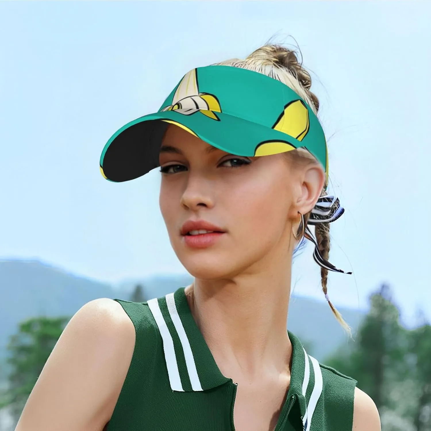 Potato Sport Sun Visor Hat Adjustable Summer Outdoor Travel Beach Ball Cap Empty Top Baseball Cap for Men Women