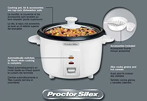 PROCTOR SILEX 8 Cup Rice Cooker - 37534N
