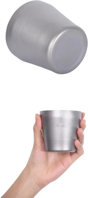 Pure Titanium Beer Mug Single-layer Titanium Water Mug 250ml Outdoor Portable Coffee Mug