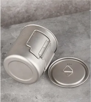 Pure titanium cup outdoor camping portable mug(750ml)