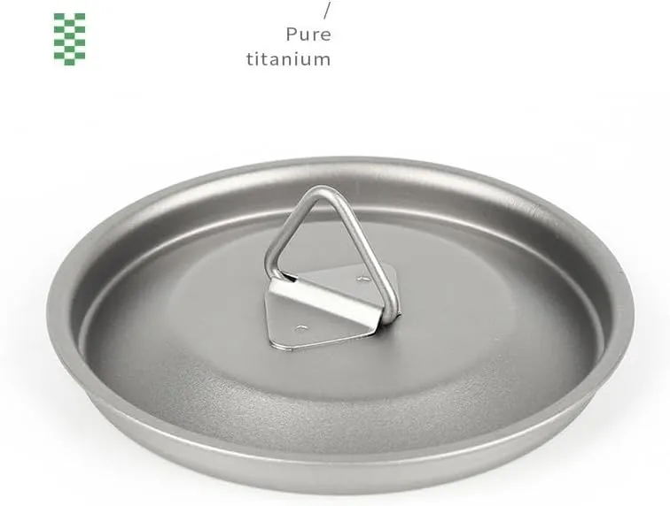 Pure Titanium Mug 350ML Outdoor Camping Household Folding Water Cup Coffee Cup With Lid(1PC)