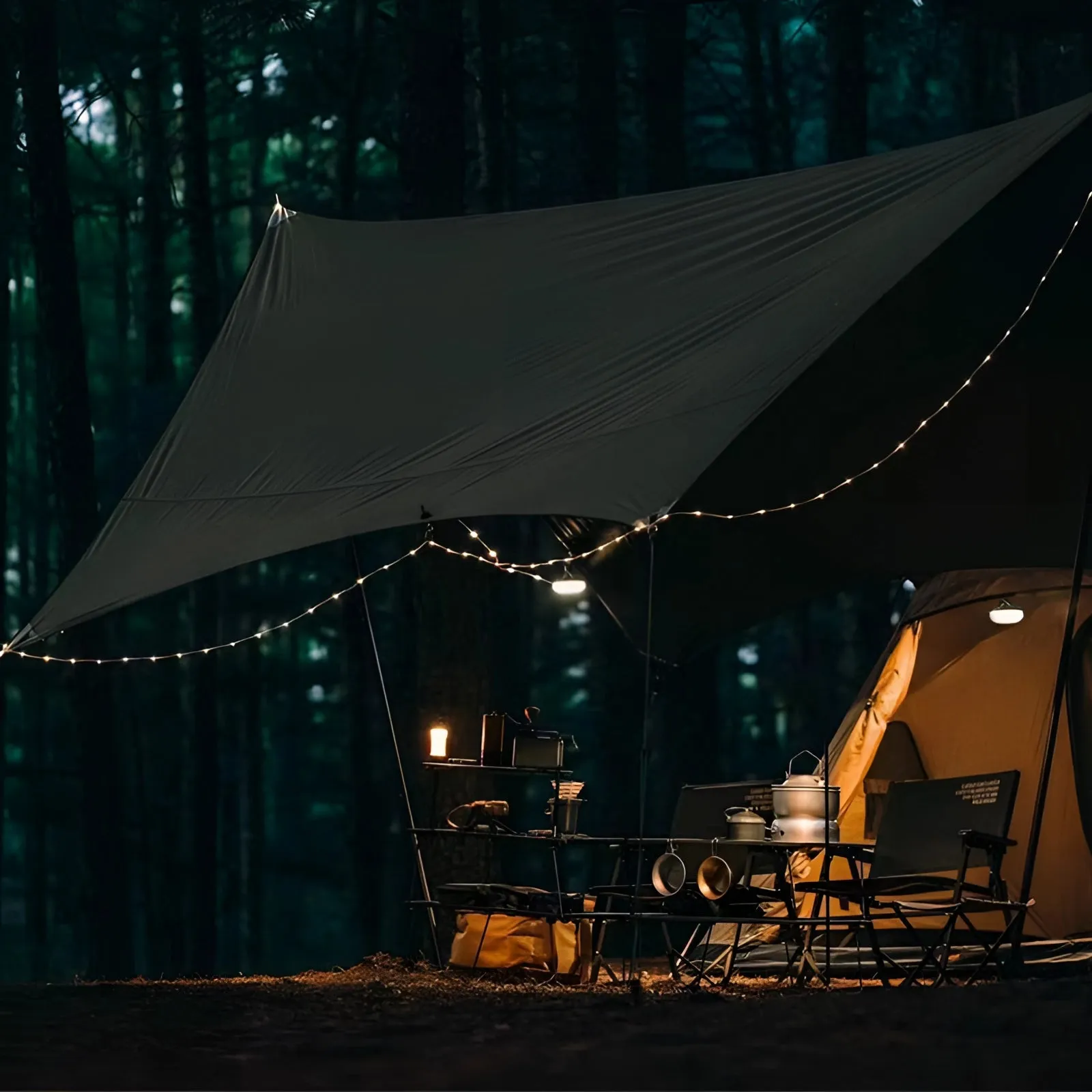 Rechargeable Solar LED Camping Lantern - Portable, Waterproof, Eco-Friendly