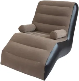Recliner Inflatable Lazy Sofa Fashionable and Comfortable Lunch Rest Lazy Lounge Gaming Chair Indoor Foldable Bed Leisure Air Bench Portable (Color : Option 1)