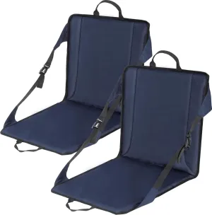 REDCAMP Folding Stadium Seat Cushion with 17" High Backrest, Portable Lightweight Bleacher Chair Outdoor Camping Chair for Hiking, Adjustable Straps, 250 LBS Weight Capacity