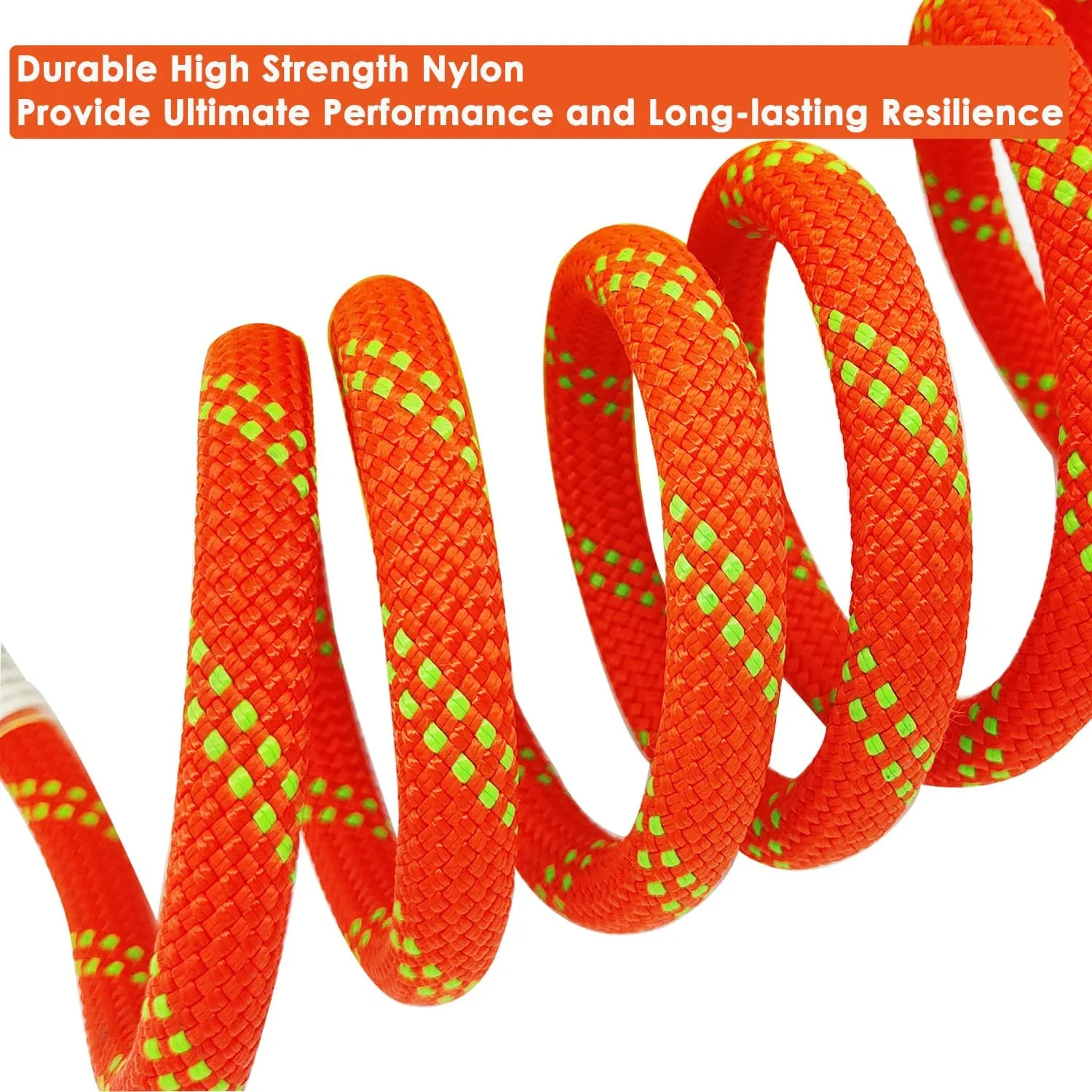 Ritafc Static Rope UIAA Rappelling Rope 11mm 200FT Static Line Nylon Kern Mantle Rope for Rock Climbing, Mountain Tree Climb, Hauling, Rescue Equipment