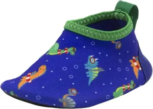 Robeez Kids Aqua Shoes Boys & Girls Slip Resistant Neoprene Water Shoes for Summer, Beach, Pool - Swimming Dinos Blue - 0-6 Months