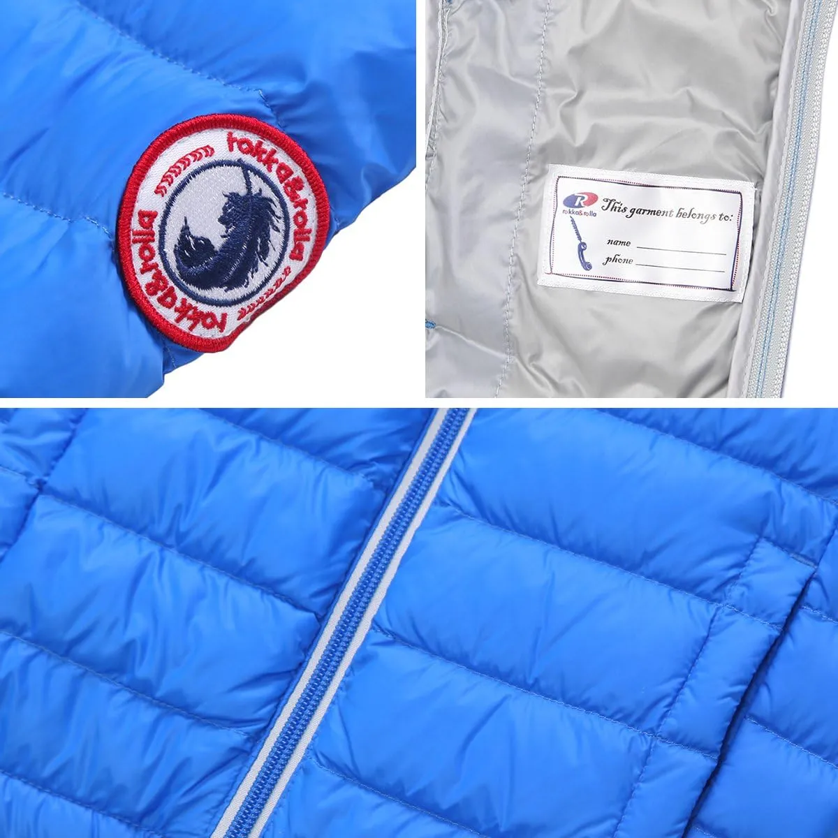 Rokka&Rolla Boys' Ultra Lightweight Packable Down Puffer Jacket Coat