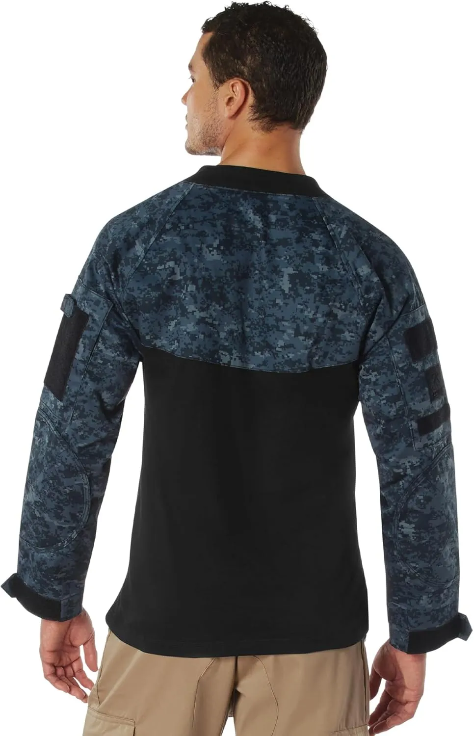 Rothco Tactical Combat Airsoft Shirt Lightweight Military Paintball Army Stretch Base Layer Top with Zip Pockets