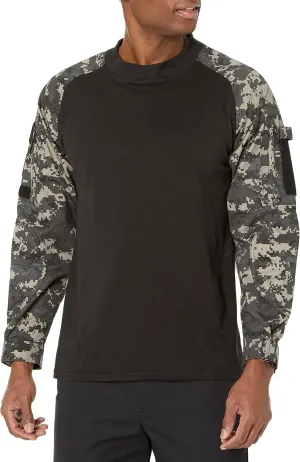 Rothco Tactical Combat Airsoft Shirt Lightweight Military Paintball Army Stretch Base Layer Top with Zip Pockets