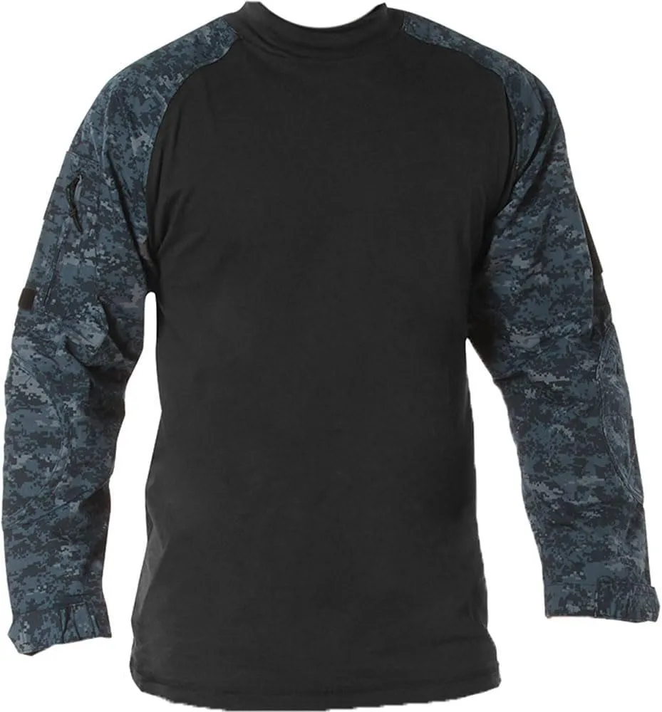 Rothco Tactical Combat Airsoft Shirt Lightweight Military Paintball Army Stretch Base Layer Top with Zip Pockets