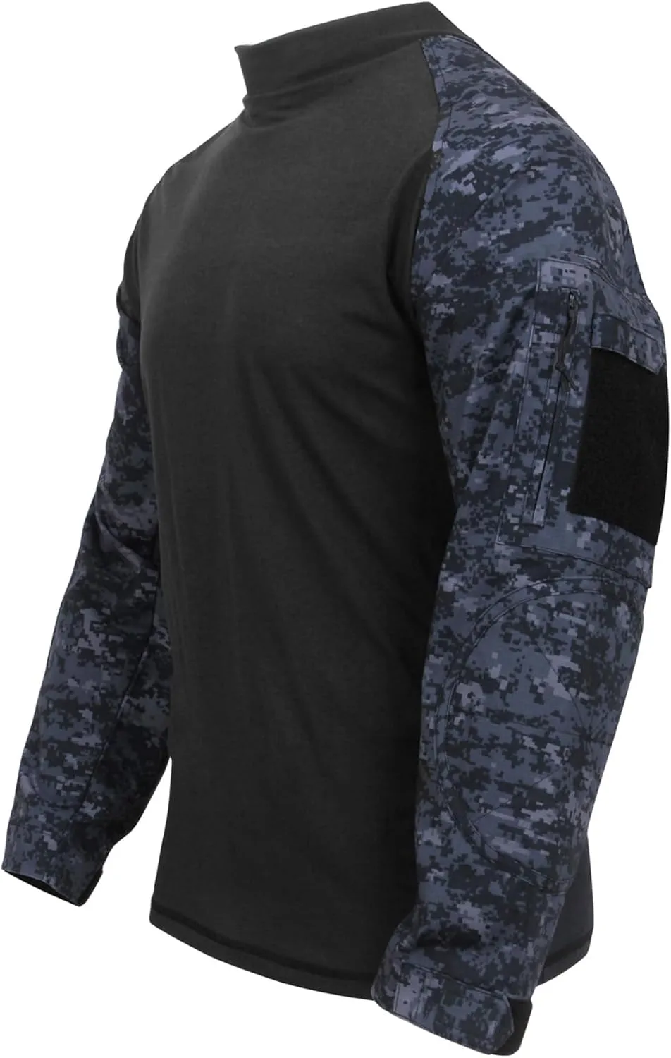 Rothco Tactical Combat Airsoft Shirt Lightweight Military Paintball Army Stretch Base Layer Top with Zip Pockets