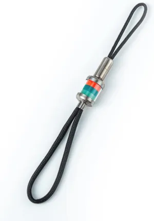 RovyVon Firefly Pro EDC Paracord Titanium Bead, Lanyard with Glowing Suitable for Pocket Knife/Flashlight/Zipper Pull/Keychain/Backpacks/DIY(Blue-Blue-Red)