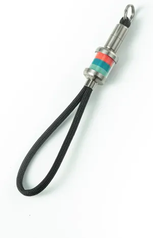 RovyVon Firefly Pro Titanium Paracord Bead, Glowing Lanyard Accessories for EDC Gear, Pocket Knife, Key-Chain, Zipper Pull (Blue Blue Red)