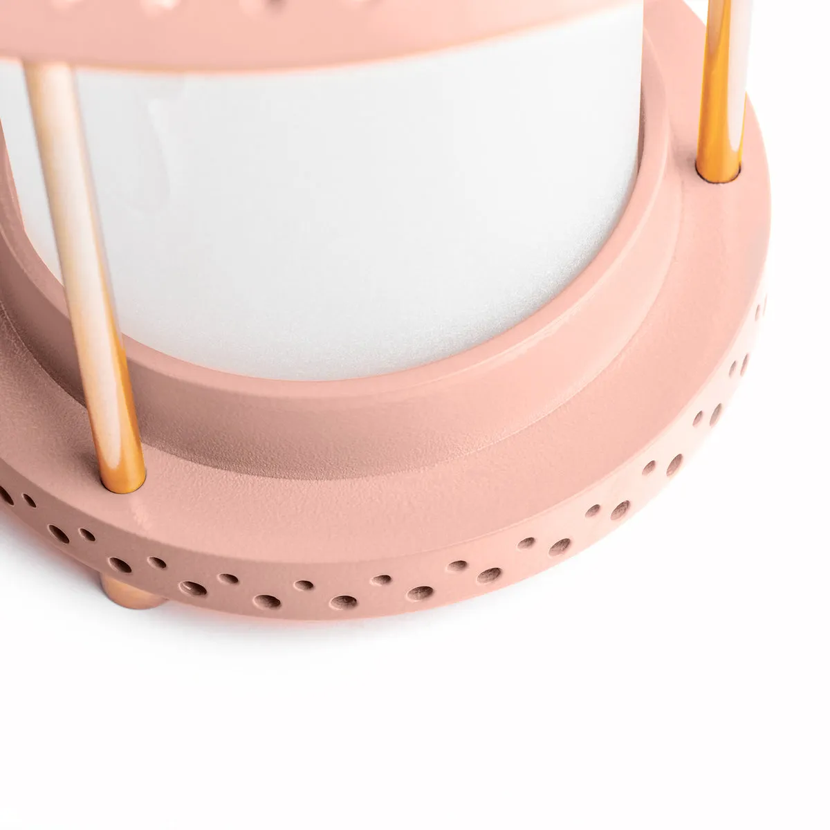 smaller Stefan cordless lantern in Blush by the Novogratz