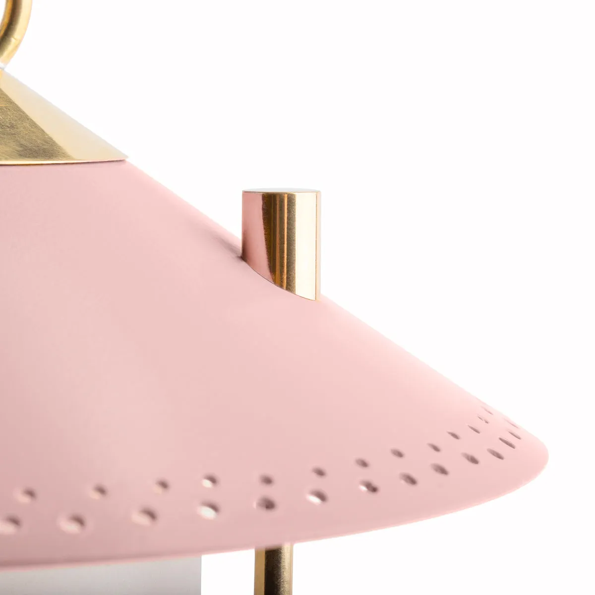 smaller Stefan cordless lantern in Blush by the Novogratz