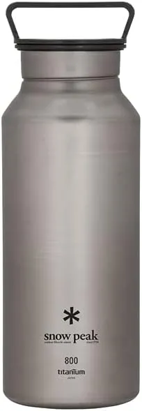 Snow Peak Titanium Aurora Bottle, Durable, Lightweight, Camping, Hiking, Backpacking Water Bottle, 800ml