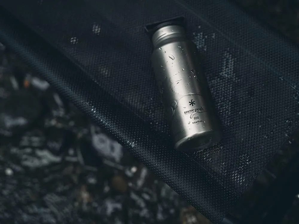 Snow Peak Titanium Aurora Bottle, Durable, Lightweight, Camping, Hiking, Backpacking Water Bottle, 800ml