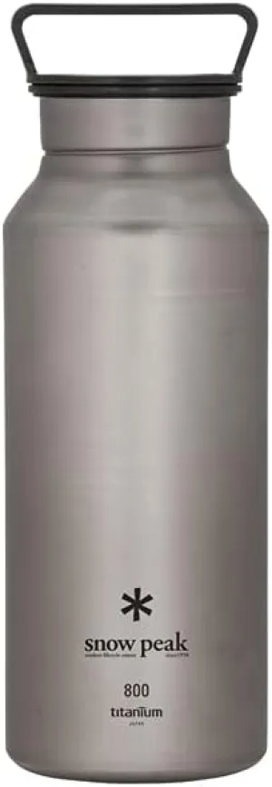Snow Peak Titanium Aurora Bottle, Durable, Lightweight, Camping, Hiking, Backpacking Water Bottle, 800ml