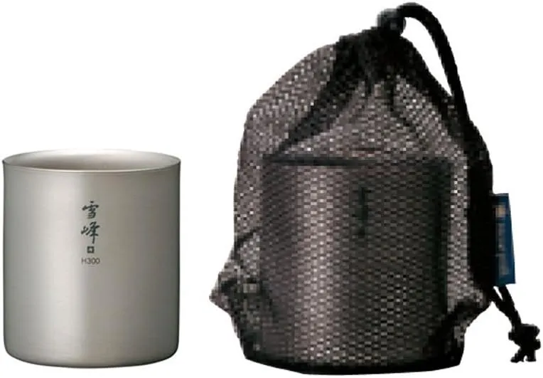 Snow Peak Titanium H300 Stacking Mug, TW-123, Premium Titanium, Made in Japan, Ultralight for Camping, Backpacking Everyday Use, Lifetime Product Guarantee