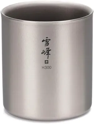 Snow Peak Titanium H300 Stacking Mug, TW-123, Premium Titanium, Made in Japan, Ultralight for Camping, Backpacking Everyday Use, Lifetime Product Guarantee