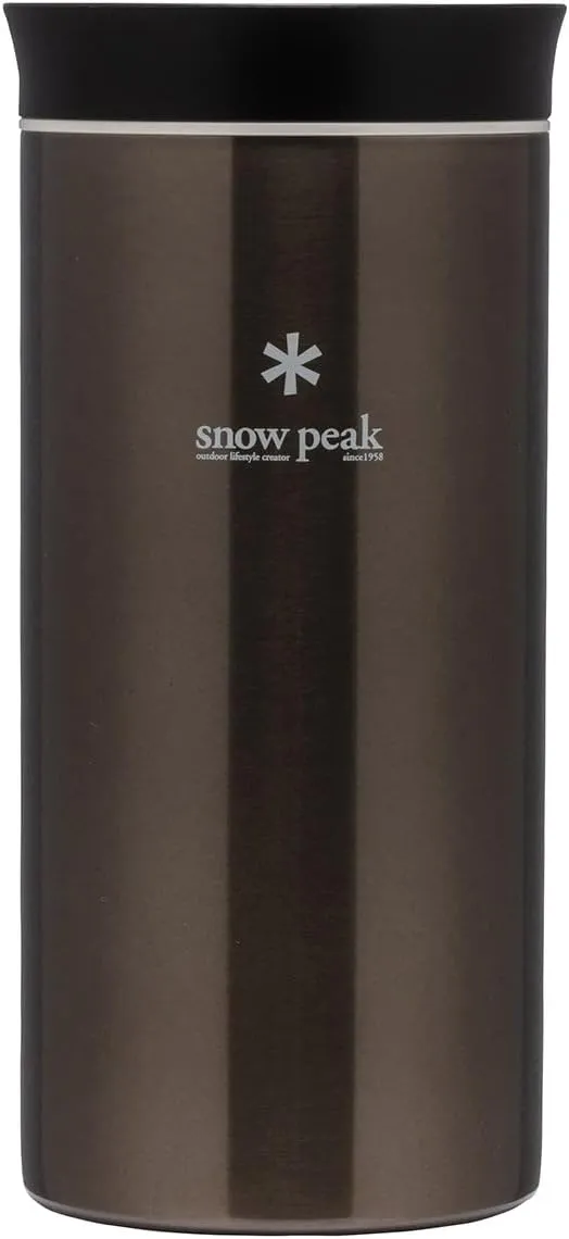 Snow Peak’s Kanpai Bottle, TW-070R-DS, Stainless Steel, Dark Silver, Made in Japan, Ultralight for Camping, Backpacking & Everyday Use, Lifetime Product Guarantee