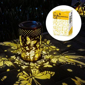 Solar Lanterns Outdoor Waterproof, Butterfly Hanging Solar Lantern for Garden Decor, LED Decorative Garden Lights Delicate for Patio, Yard, Pathway, Landscape