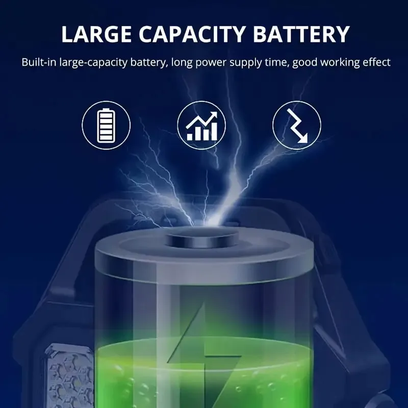 Solar Portable Flashlight & Handheld Searchlight with Side Lights