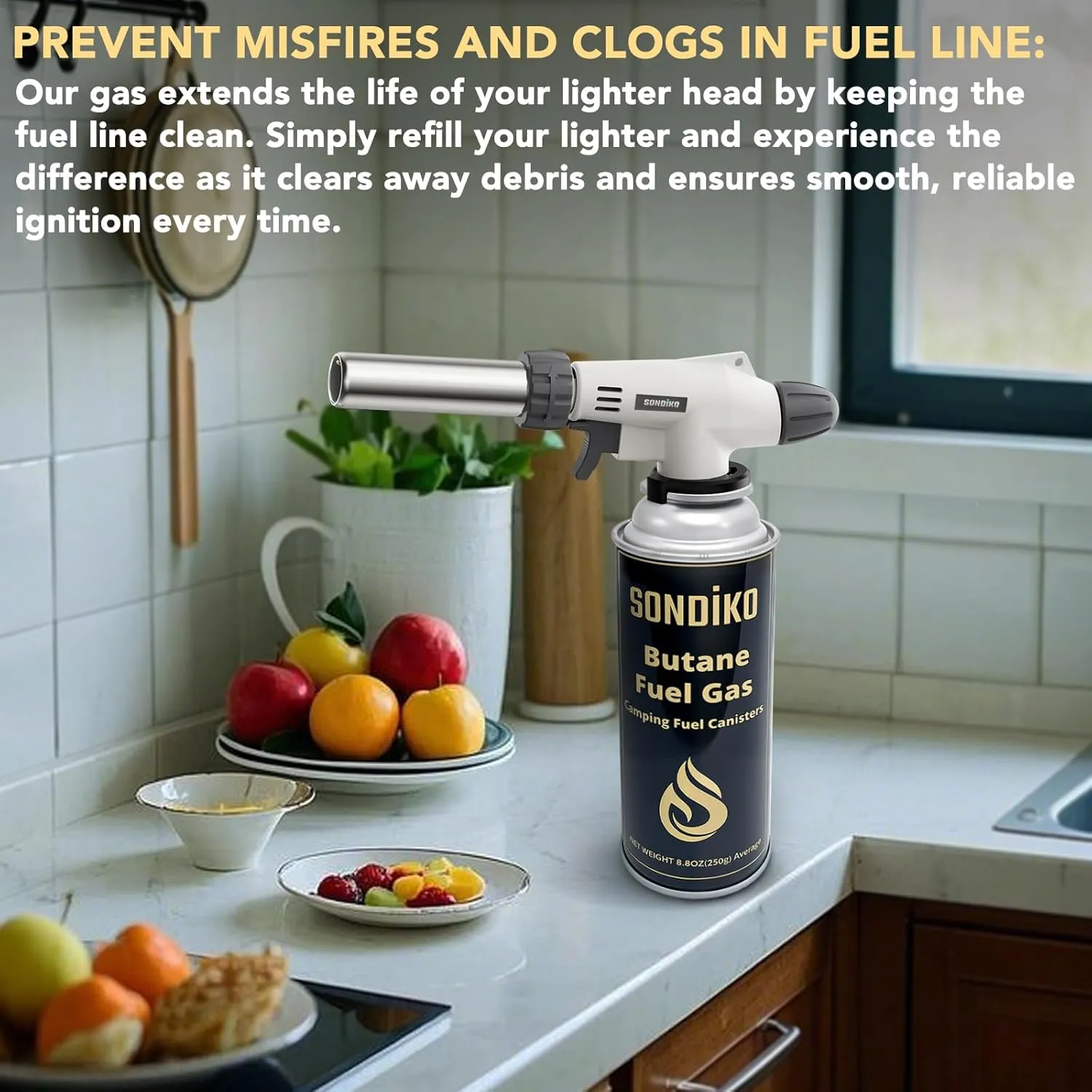 Sondiko Butane Gas, Premium Pure Refined Butane Gas, Butane Fuel Canister for Portable Camping Stove, Explosion Proof - RVR System(4 Can)