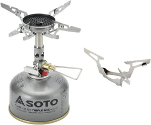 SOTO Windmaster Stove with 4Flex & TriFlex - Canister Stove for Windy Weather - Durable with Windscreen and Micro Regulator Valve System - Canister not Included