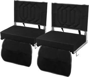 Stadium Seats for Bleachers with Back Support, Bleacher Seats with Backs and Cushion Wide, Portable Folding Comfort Stadium Chair with Shoulder Strap, Carry Handle, Storage Pockets