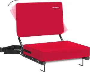 Stadium Seats for Bleachers with Back Support,Stadium Seating for Bleachers with Comfy Padded Active Foam Backs,Portable Folding Stadium Chair with Shoulder Strap,Bleacher Chairs with Back
