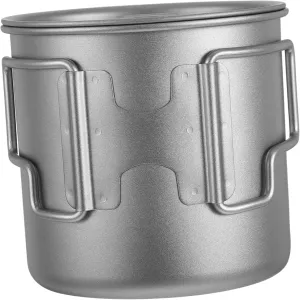 STOBAZA Lightweight Titanium Cup Portable Iced Coffee Tea Cup Reusable Design Compact for Camping