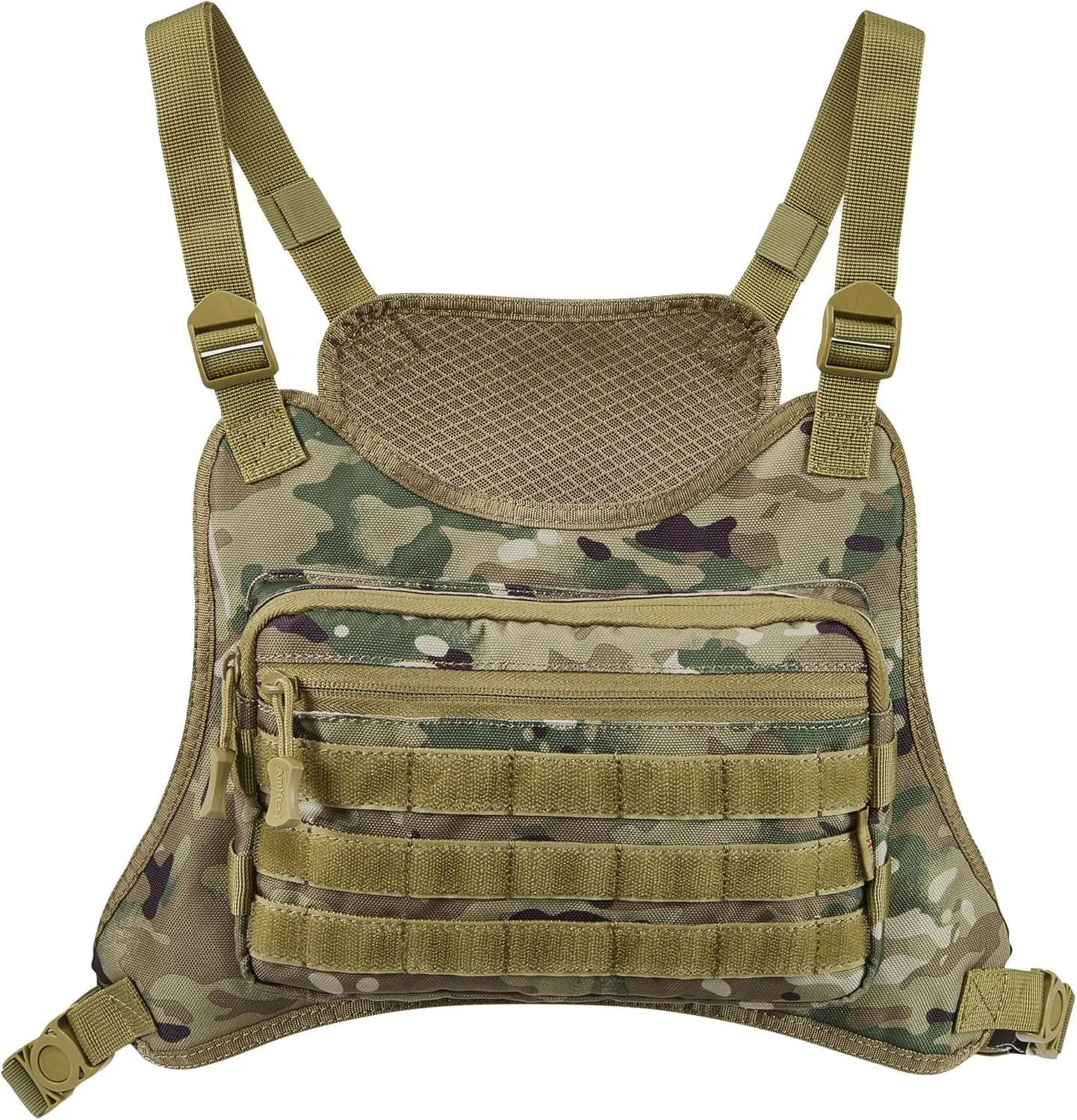 Tactical Chest Bag Military Molle Vest Pack Rig Front Body Edc Running Water Resistant Carrying Pouch for Men Women 3L