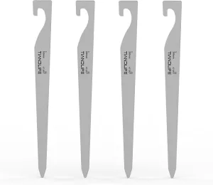 Tent Stakes,Titanium Tent Pegs, L 11.8in/30cm Heavy Duty Camping Stakes,Rustproof, Not Easy to Bend,Essential Tent Accessories for Camping, Rain Tarps, Hiking, Backpacking