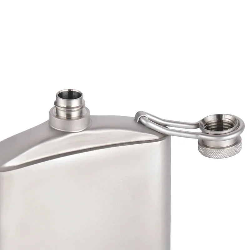 TIARTISAN 200ml/260ml Pure Titanium Hip Flask with Funnel for Outdoor Use