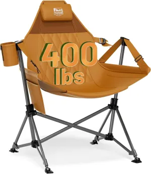 TIMBER RIDGE Hammock Camping Chair, Oversized Swinging Chair with Adjustable Back and Seat Height, Portable Folding Rocking Camping Chair for Outdoor Lawn, Backyard and Patio, Supports 400lbs